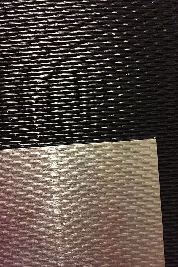 Matching the textured sheet metal enclosure