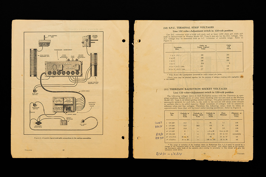 Original RCA Theremin Service Notes
