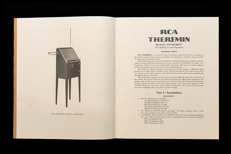 Reproduction RCA Theremin Owners Manual