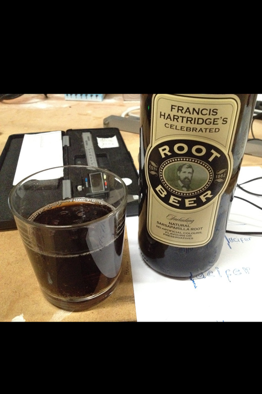 Francis Hartridge’s Celebrated Root Beer (Big Bottle) Poured