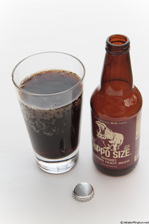Hippo Size Beverages Jumbo Root Beer Poured