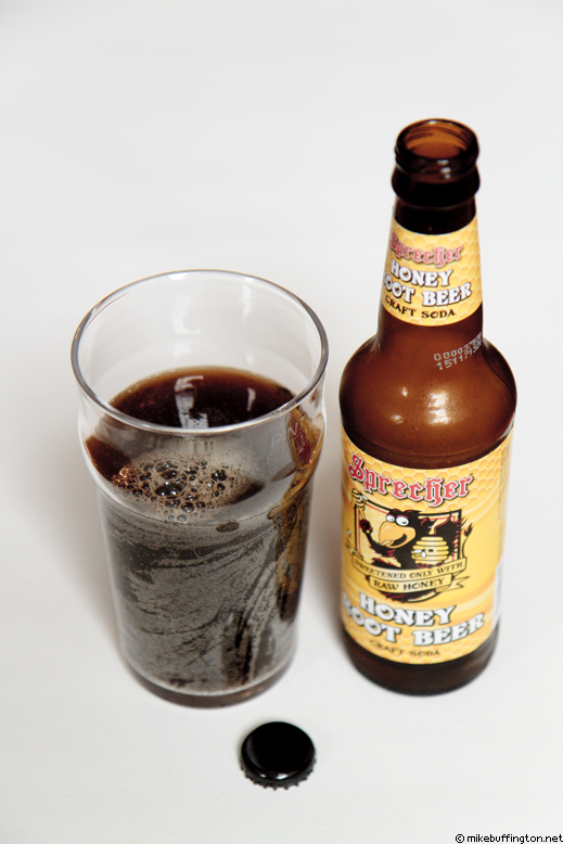 Sprecher Honey Root Beer Craft Soda Poured