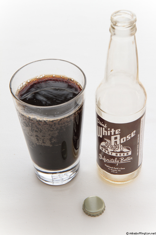 White Rose Springs Root Beer Soda Poured
